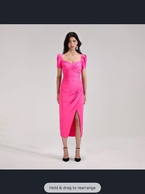 Self Portrait Pink Midi Dress